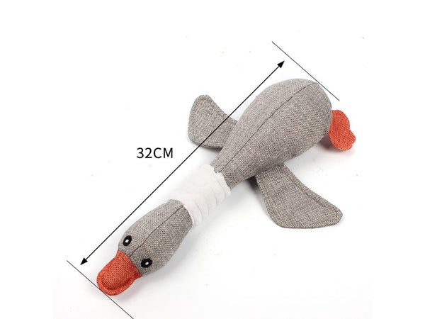 Squeaky Plush Goose Toy