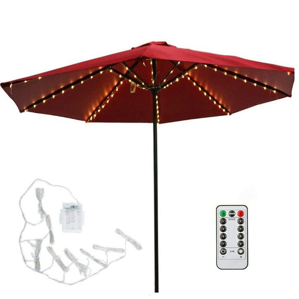 Patio Umbrella Lights Cordless Outdoor Lighting with Remote Control