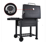 Charcoal BBQ Trolley Garden Outdoor Stainless Steel Grill Barbeque