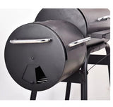 2 in 1 BBQ with Offset Sidebox Smoker Charcoal Barbecue Grill Chimney