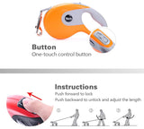 Dog Leash Retractable 5m - Orange