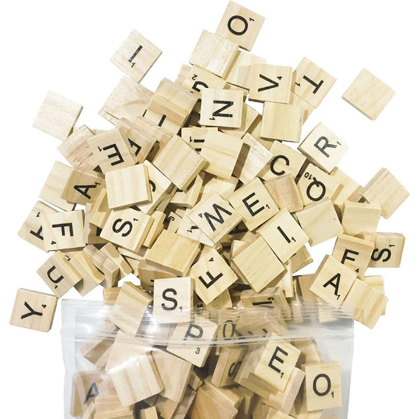 100PCS Scrabble Tiles, A-Z Capital Letters for Crafts, Pendants, Spelling