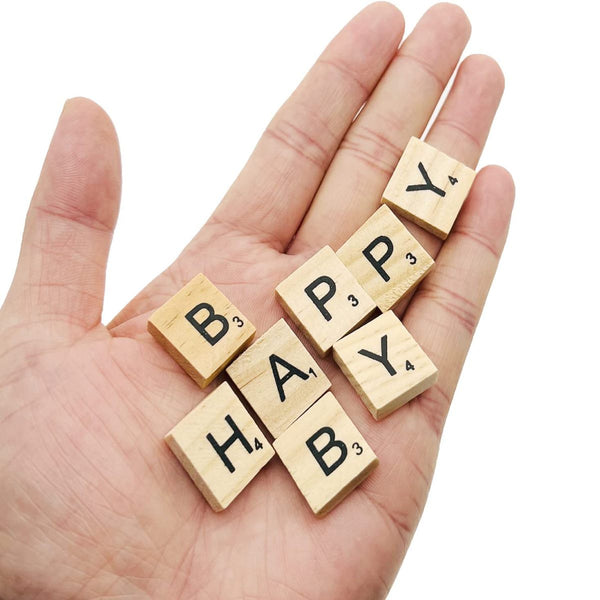 100PCS Scrabble Tiles, A-Z Capital Letters for Crafts, Pendants, Spelling