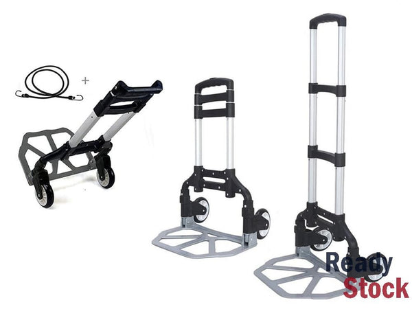 Folding Luggage Trolley Hand Truck Cart 75kg