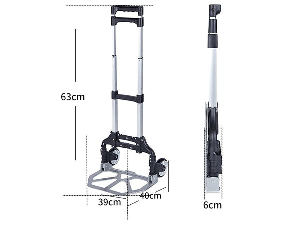 Folding Luggage Trolley Hand Truck Cart 75kg