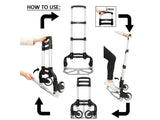 Folding Luggage Trolley Hand Truck Cart 75kg