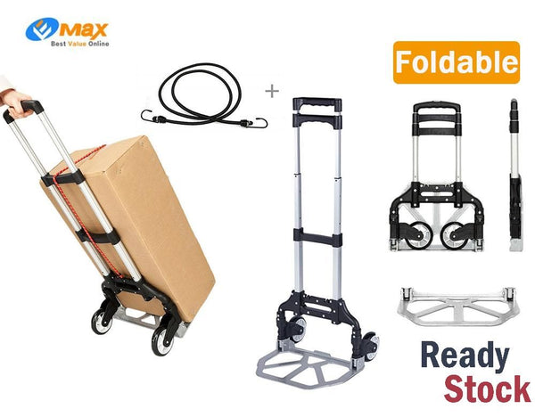 Folding Luggage Trolley Hand Truck Cart 75kg