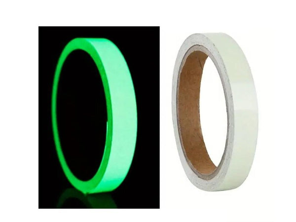 Green Glow in the Dark Tape 3m x 1cm - Safety & Decor