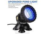 4Pack Submersible RGB LED Pond Lights IP68 Waterproof Spotlight