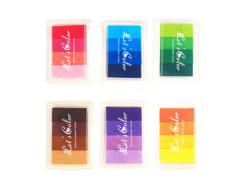6 Park Ink Pad Rubber Stamps Craft Pigment Ink 24 Colour