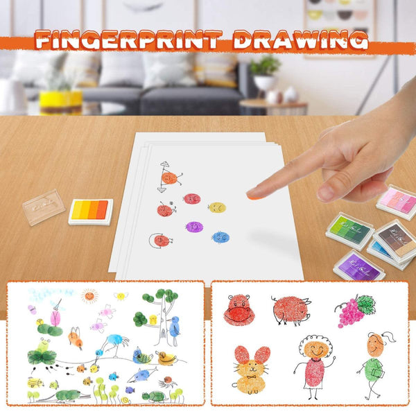 6 Park Ink Pad Rubber Stamps Craft Pigment Ink 24 Colour