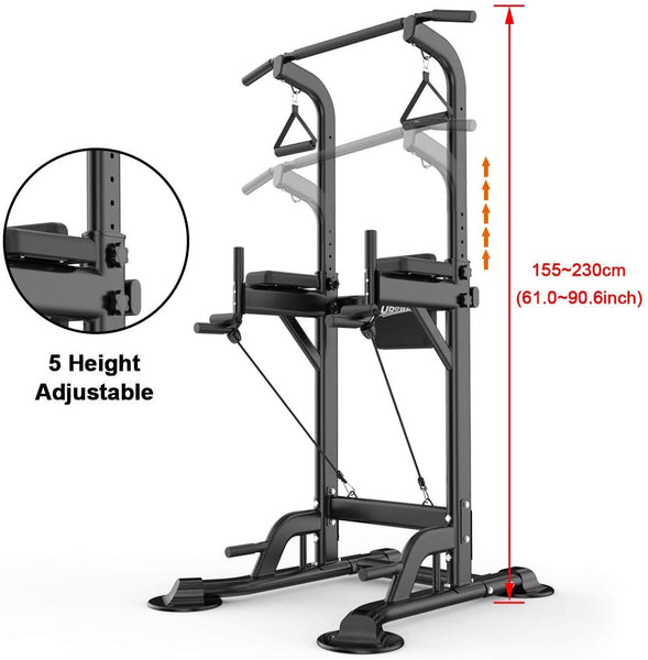 Power Tower Pull Up Bar Dip Station Bench