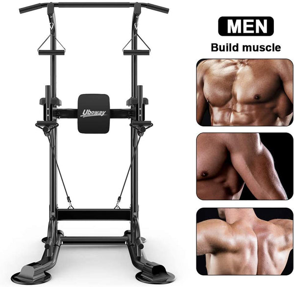 Power Tower Pull Up Bar Dip Station Bench