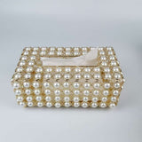 Pearl Tissue Box Jewellery Napkin Holder
