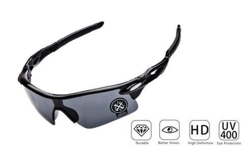 Dark Grey Safety Glasses Sports Sunglasses Cycling Running Bike UV400