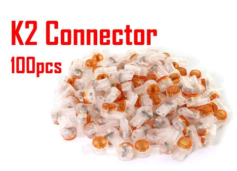 100pcs K2 Connector Crimp Connection Waterproof Wiring Ethernet Cable
