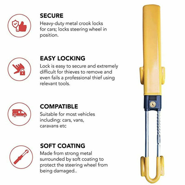 Car Steering Wheel Lock Anti Theft Security