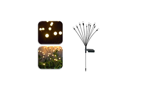 WARM 10 LED Bulb Solar Waterproof Garden Light Lawn Lamp Firefly Lights