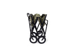 Khaki Collapsible Wagon Beach Cart Picnic Trolley Folding Camping Grocery