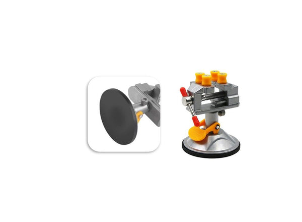 Mini Portable Table Vice Suction Cup Craft Bench Vise Work Lock Swivel Tool