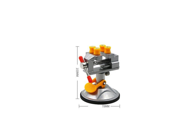 Mini Portable Table Vice Suction Cup Craft Bench Vise Work Lock Swivel Tool