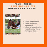 Pro Electric Horse Clippers Grooming Shears for Trimming & Clipping - 350W