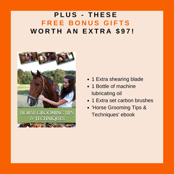 Pro Electric Horse Clippers Grooming Shears for Trimming & Clipping - 350W