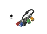 5pcs Hex Shank Screwdriver Bits Holder Keychain Screw Adapter Quick Release