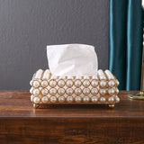 Pearl Tissue Box Jewellery Napkin Holder