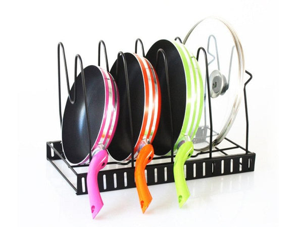 Kitchen Organiser Rack Pot Pan Cookware Lid Holder