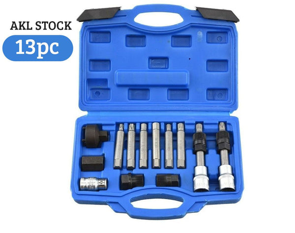13PC Alternator Freewheel Pulley Removal Socket Bit
