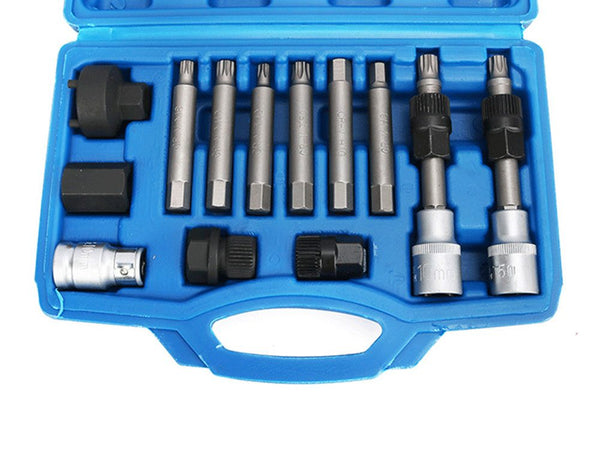 13PC Alternator Freewheel Pulley Removal Socket Bit