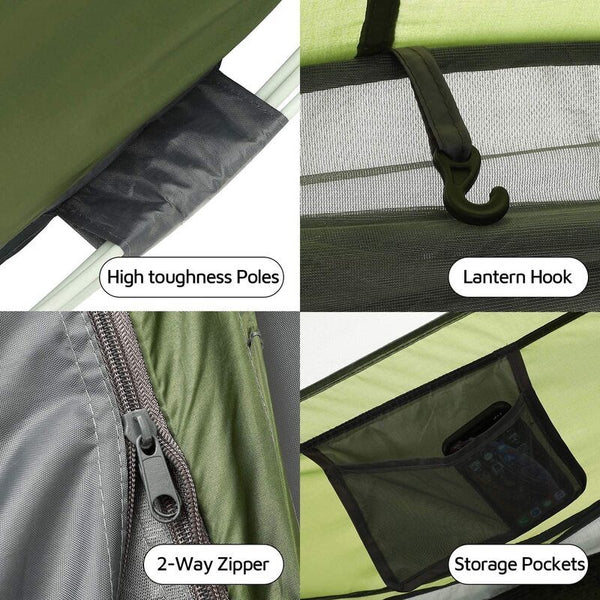 Camping Tent Pop Up Tent Fits 3-4 People