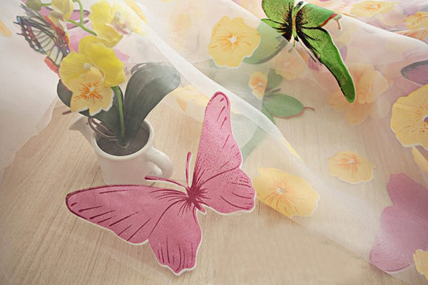 145*200cm Butterfly Voile Curtain Room Divider