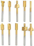 10pcs HSS Routing Router Bits Dremel Rotary Tools
