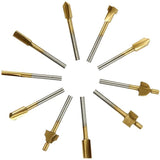 10pcs HSS Routing Router Bits Dremel Rotary Tools