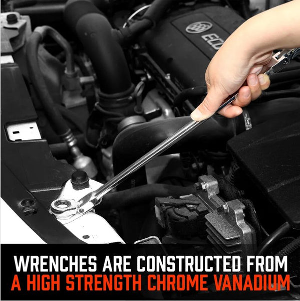 Wrench Set Spanner Set 6Pc Long Flexible Ratchet