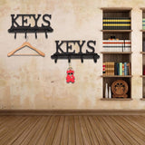 2pcs Cast Iron Key Holder Cloth Hanger Hat Rack