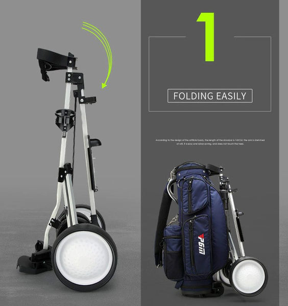PGM Portable Golf Trundler Cart Push-pull Golf