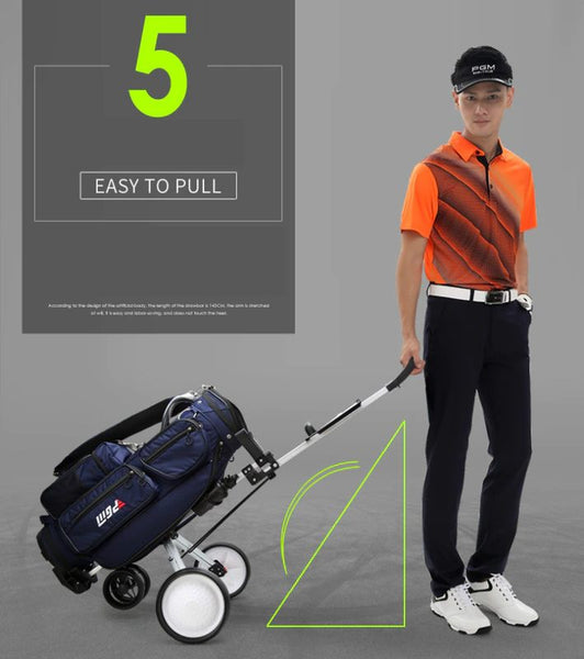 PGM Portable Golf Trundler Cart Push-pull Golf