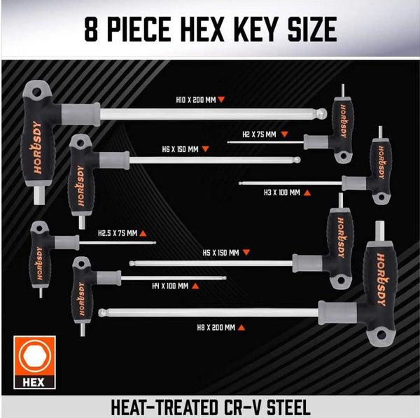 T-Handle allen wrench set 16 Pcs