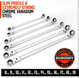 Wrench Set Spanner Set 6Pc Long Flexible Ratchet