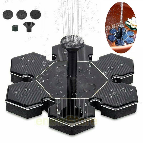 Floating Solar Powered Pond Garden Water Pump Fountain Bird Bath