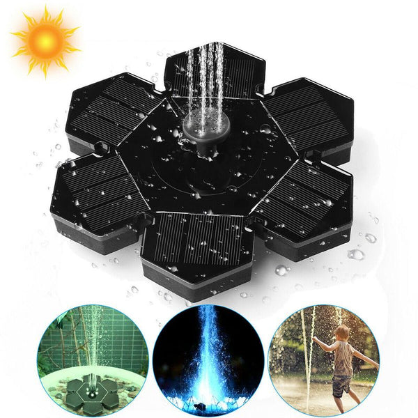 Floating Solar Powered Pond Garden Water Pump Fountain Bird Bath
