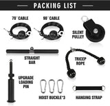 Fitness Pulley Cable System Biceps Triceps Home Gym Strength Training