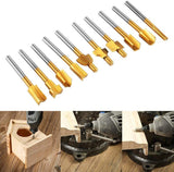 10pcs HSS Routing Router Bits Dremel Rotary Tools
