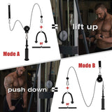 Fitness Pulley Cable System Biceps Triceps Home Gym Strength Training