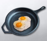 2 In 1 Cast Iron Frying Pan Pot with Lid Oven Skillet Set