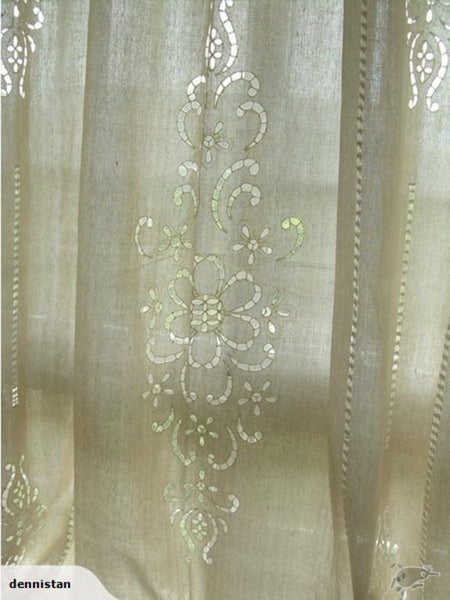 A PAIR 1.8M*2.6M French Country Crochet Curtains