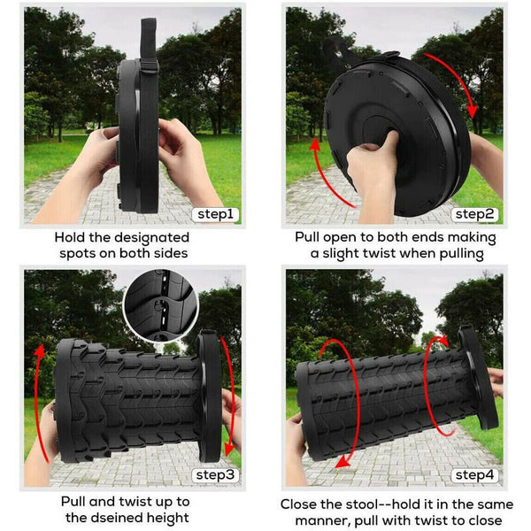 Telescoping Stool Folding Chair Camping Seat Outdoor Fishing